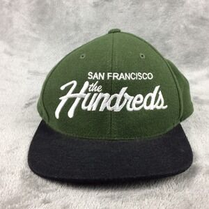 The‎ Hundreds San Francisco Hat Cap Snap Back Wool Green Black